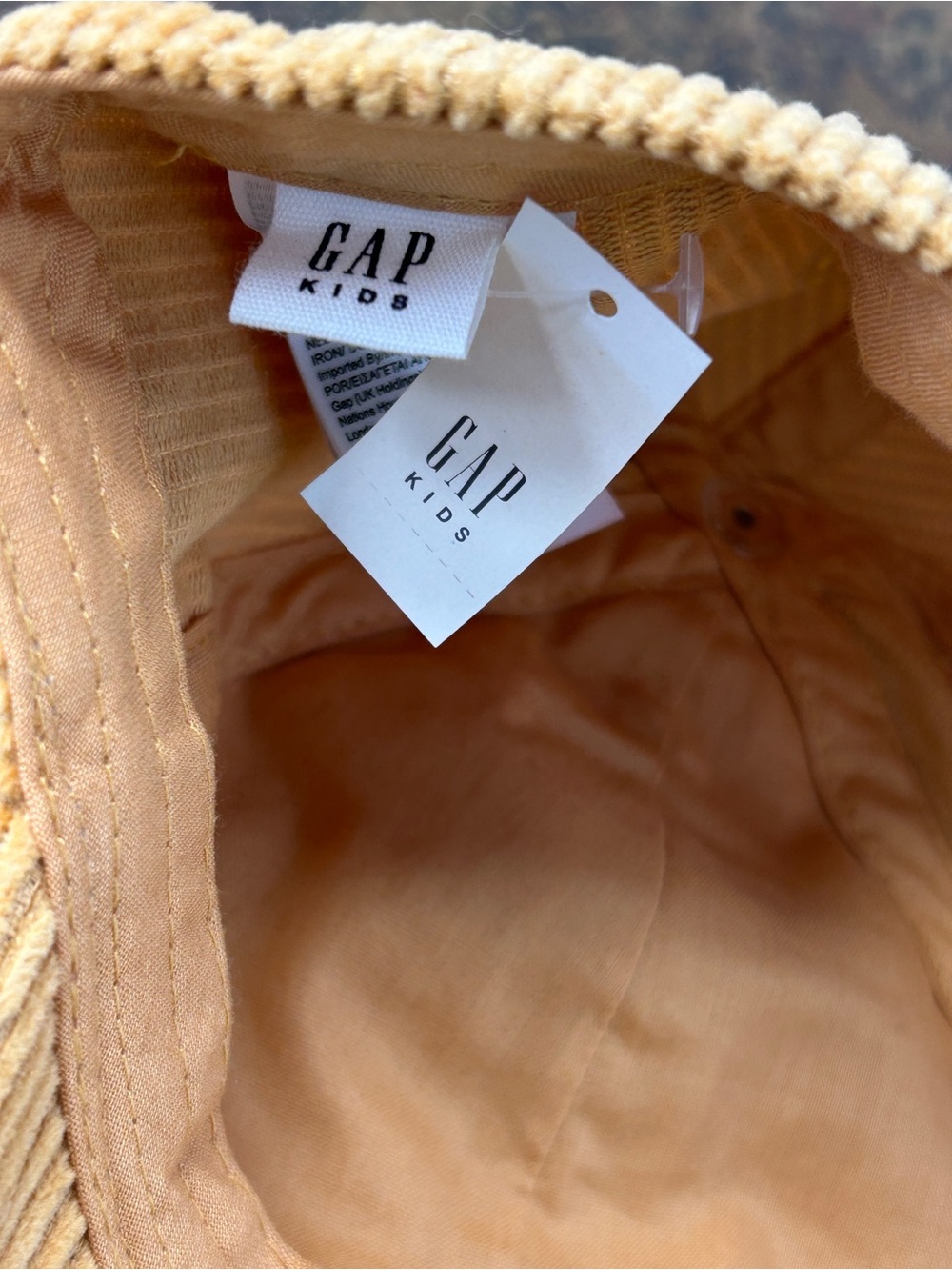 GAP Kids Corduroy Bucket Hat in Tan